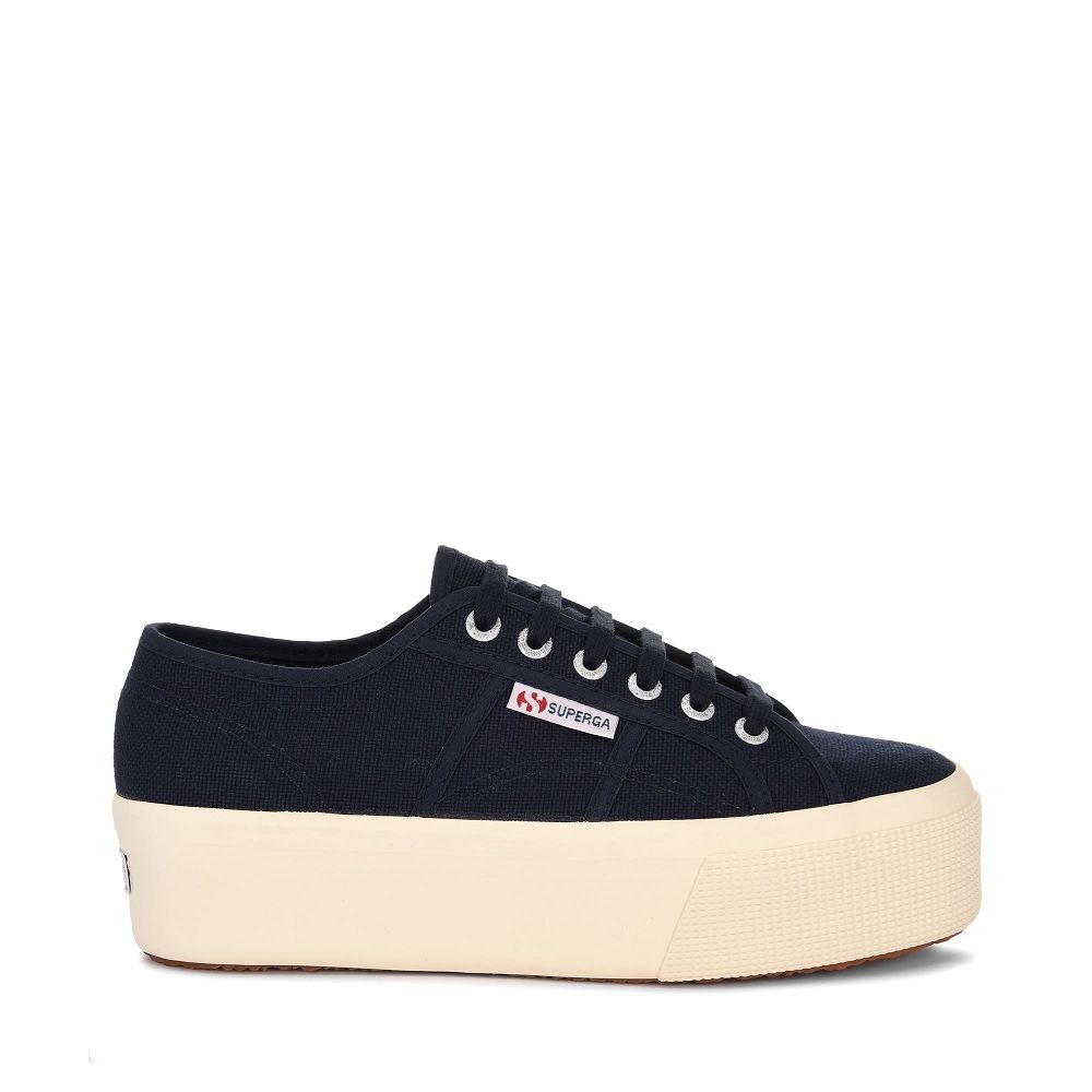 Superga 2790 Platform Blue Platform Sneakers - Women's USA | US7800758